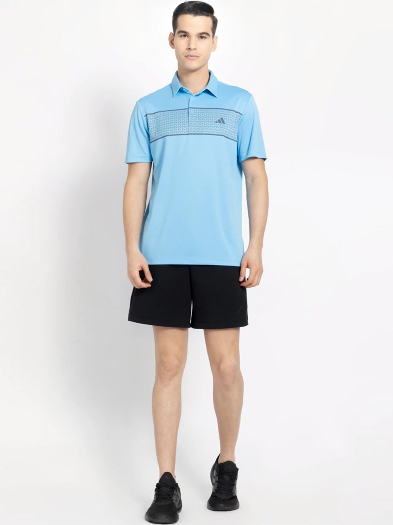 Adidas Black Cotton Loose Fit Sports Shorts