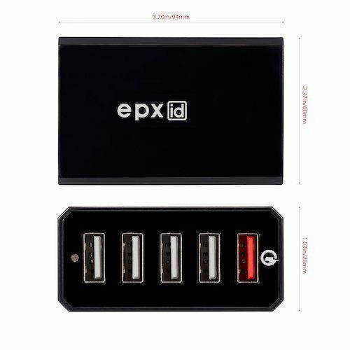 Quick Charge 2.0 40W Multi-Port USB Desktop Charging Ston Dock with Smart IC