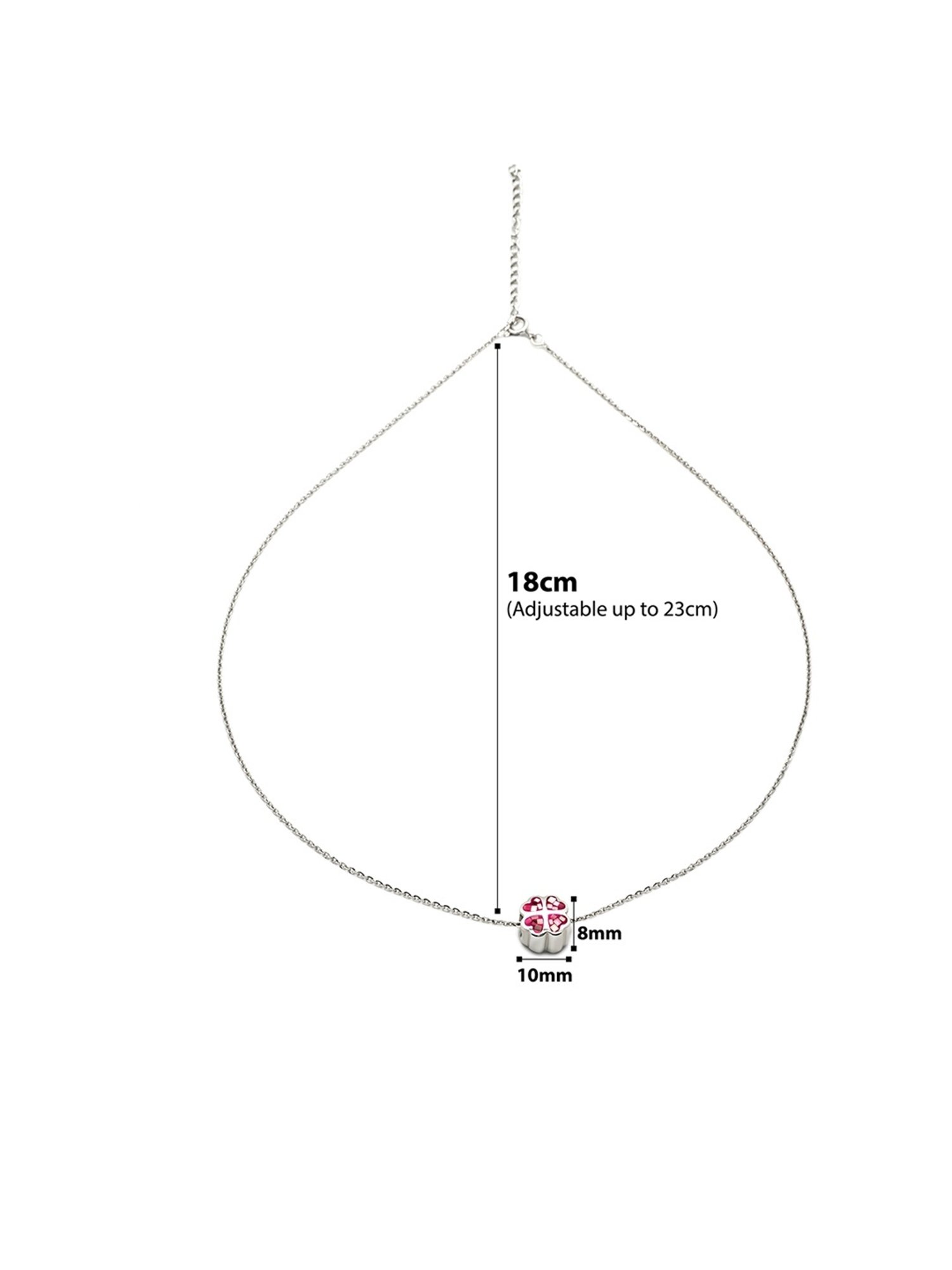 Silberry 92.5 Sterling Silver Cherry Blossom Pendant with Chain