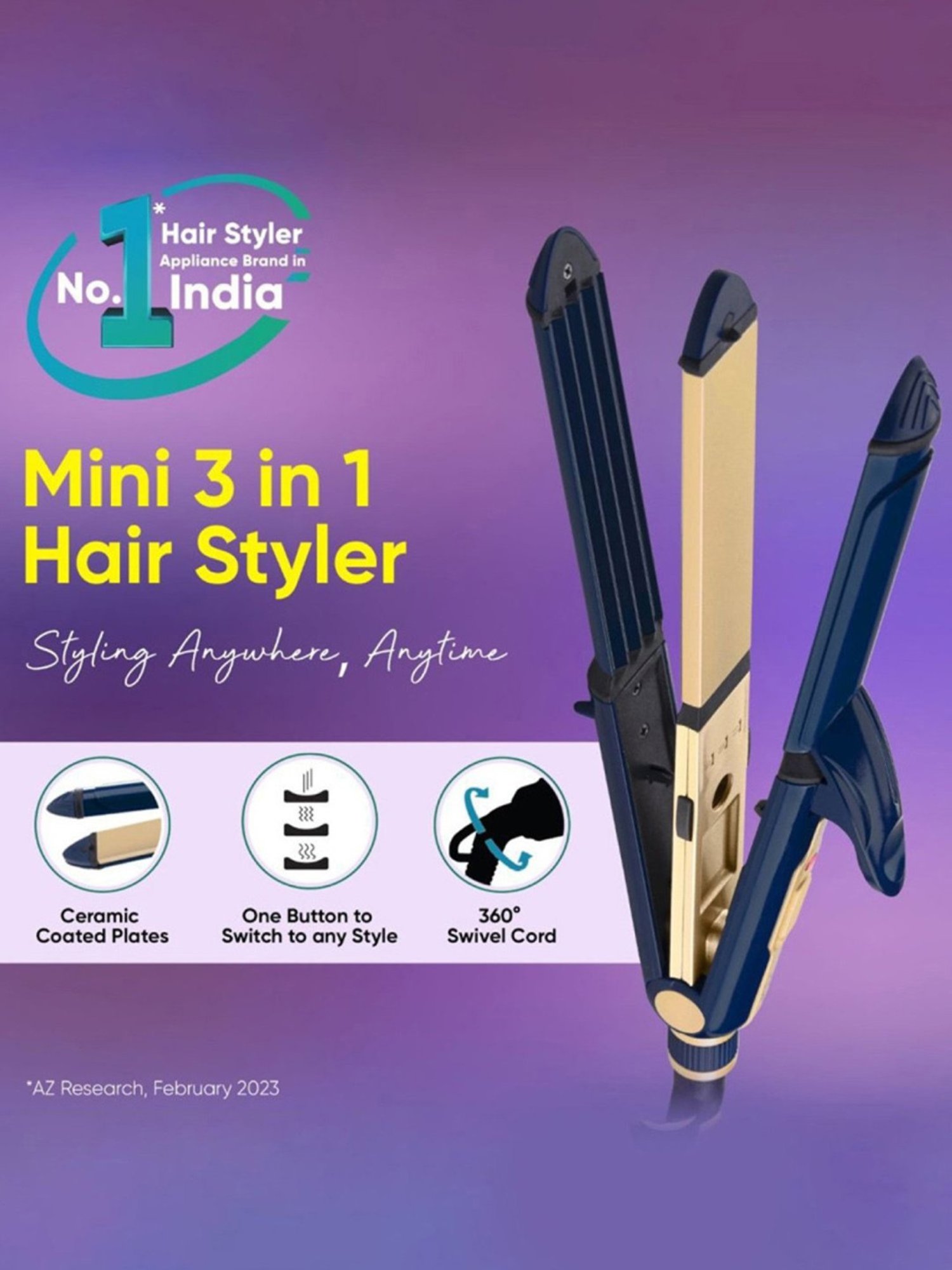 Gorgio Professional GCT9 19mm Hair Curling Tong (Silver)