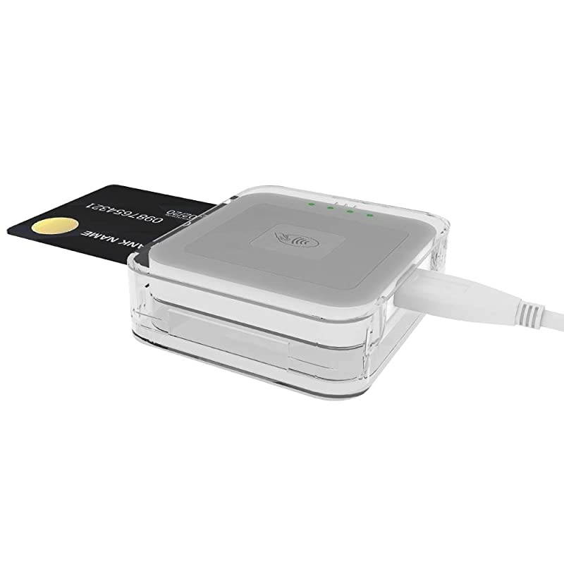 AntiLost Transparent Cover Case for Square ASKU0485 Contactless Chip Card Reader with 35mm Headset Jack or Lightning Connector EMV Chip CardsApple Pay Shockproof Protective Case