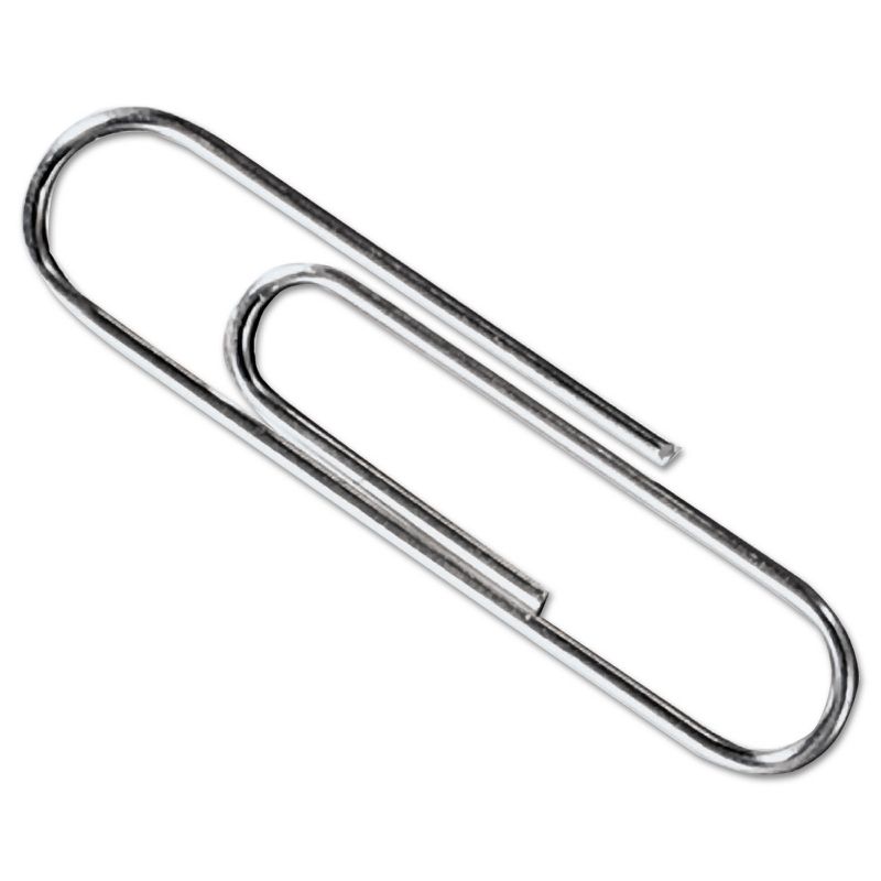 Acco Smooth Economy Paper Clip Metal Wire #3 Silver 100/Box 10 Boxes/Pack 72320