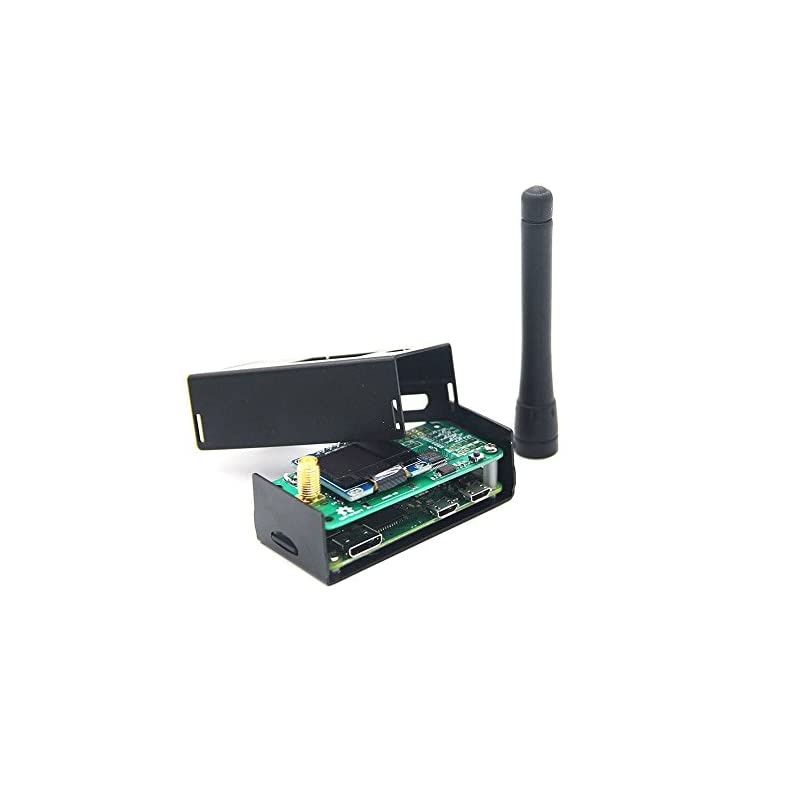 MMDVM Hotspot Spot Radio Station+ Antenna+OLED Display+ Black Case + Raspberry Pi-Zero W Support P25 DMR YSF D-Star UHF Expansion Board WiFi Digital Voice Modem