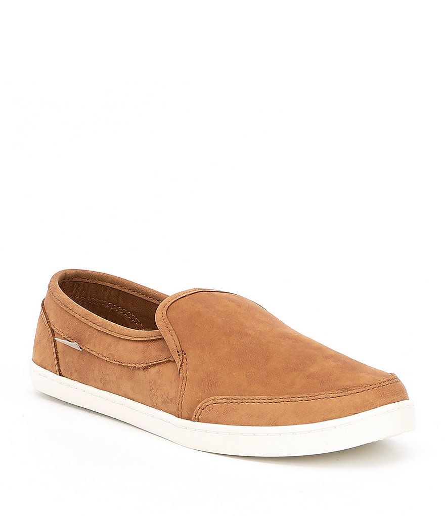 Sanuk Pair O Dice Leather Slip-On Shoes