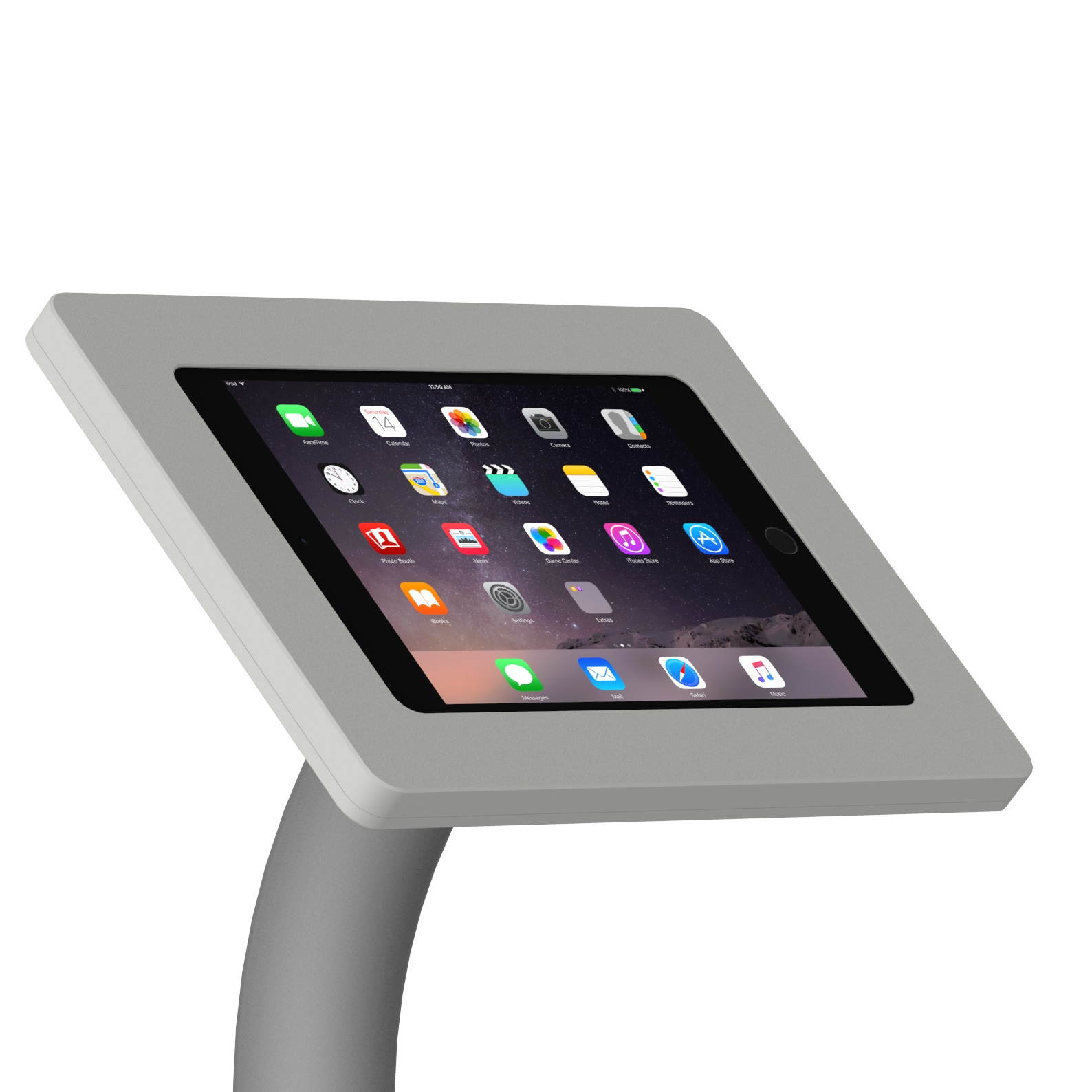 VidaMount Light Grey Enclosure and Floor Stand [Bundle] compatible with iPad Mini 1/2/3
