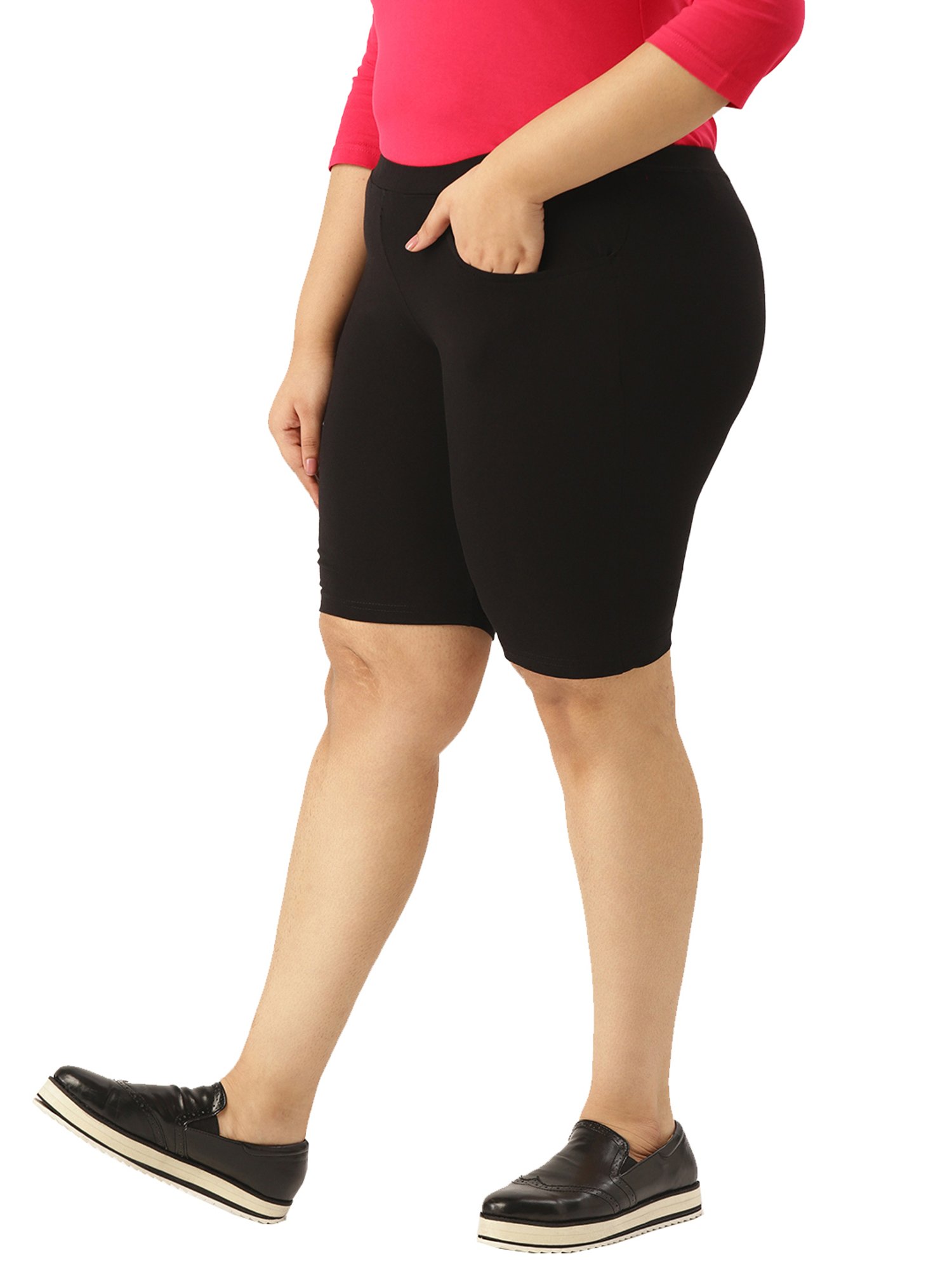 theRebelinme Black Cotton Shorts