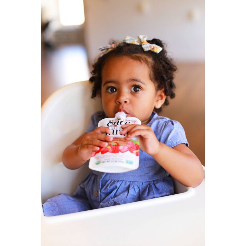 Once Upon a Farm Organic Sun-Shiny Strawberry Patch Stage 3 Baby Food Pouch - 3.2oz