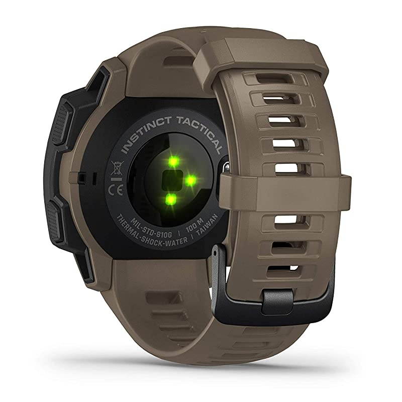 Garmin Instinct Tactical Rugged GPS Watch and  Ultimate Power Pack Bundle (Tactical Coyote Tan)