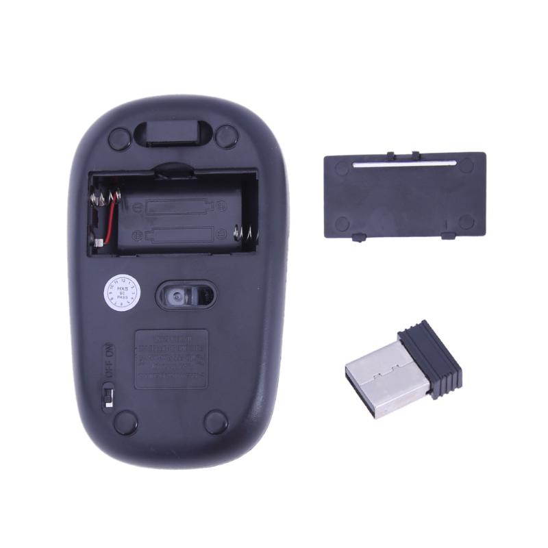 HXSJ Ergonomic Optical Office 2.4G Wireless Gaming Mouse Mice Adjustable 2400 DPI with 6 Buttons for Laptop PC Notebook Computer