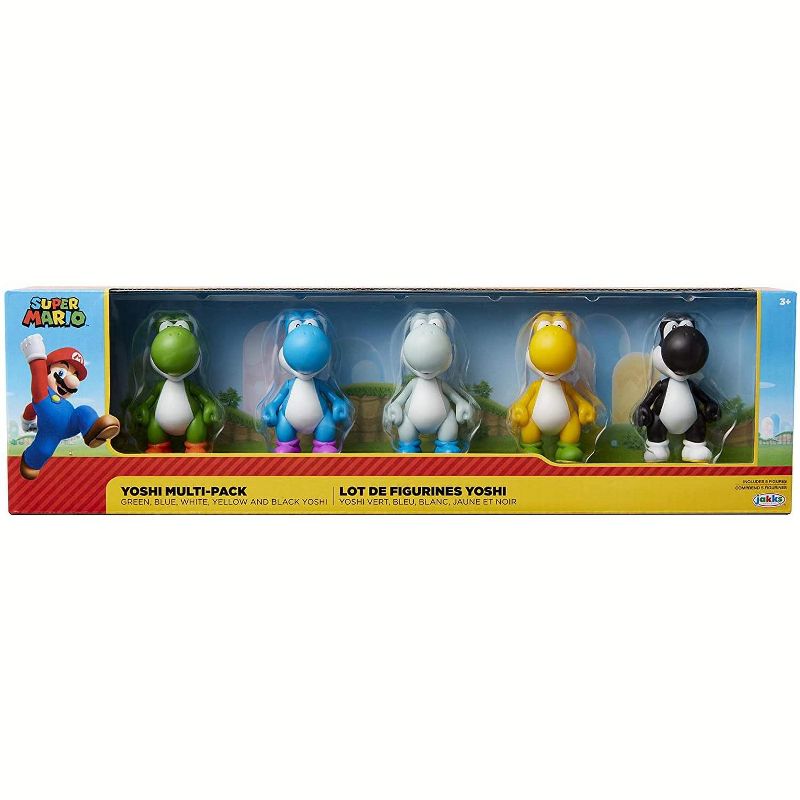 Nintendo Super Mario World of Nintendo 2.5 Inch Yoshi Figure 5-Pack