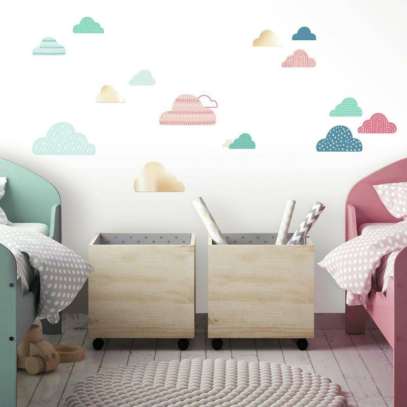 RoomMates Wild and Free Cloud Peel and Stick Wall Decal with Mirror