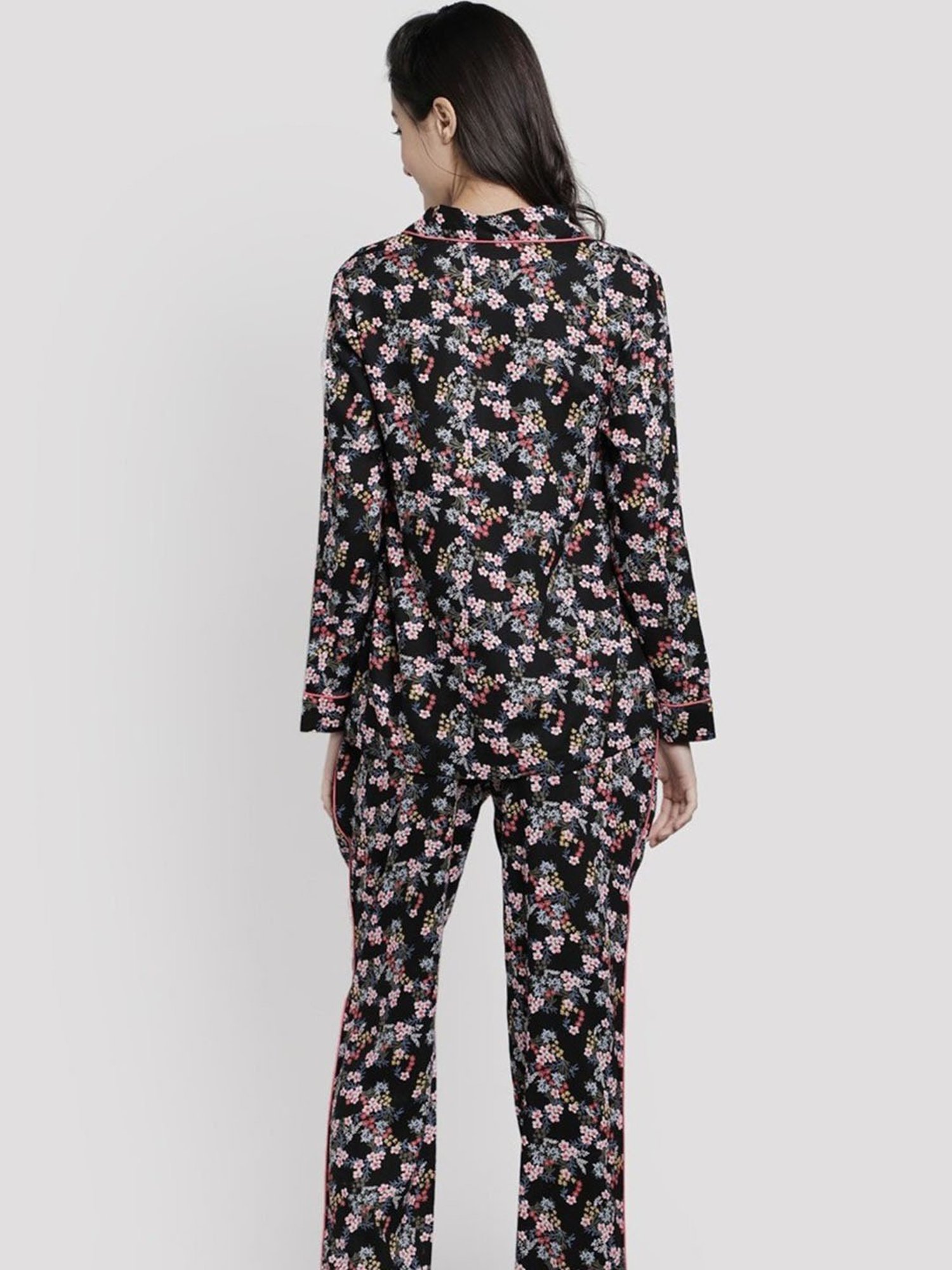 Dusk Attire Multicolor Midnight Garden Pyjama Set