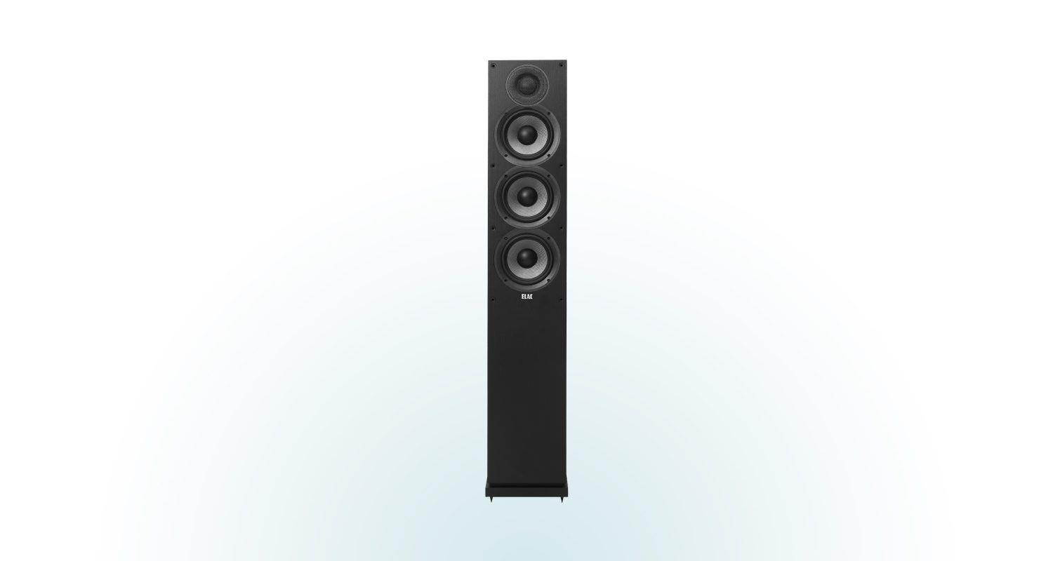 Elac Debut 2.0 F5.2 Aramid-Fiber Floorstanding Speaker - Each (Black Ash Vinyl)