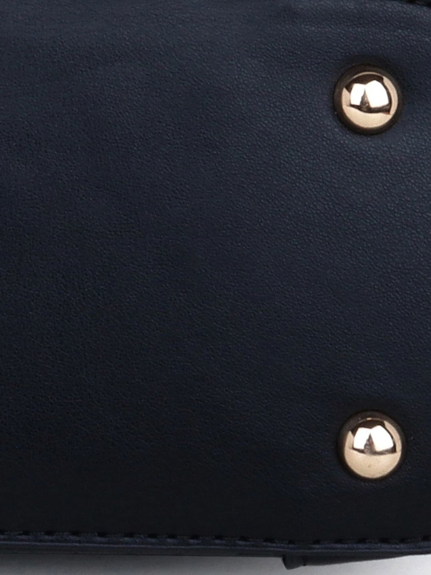 Carlton London Black Textured Medium Shoulder Handbag