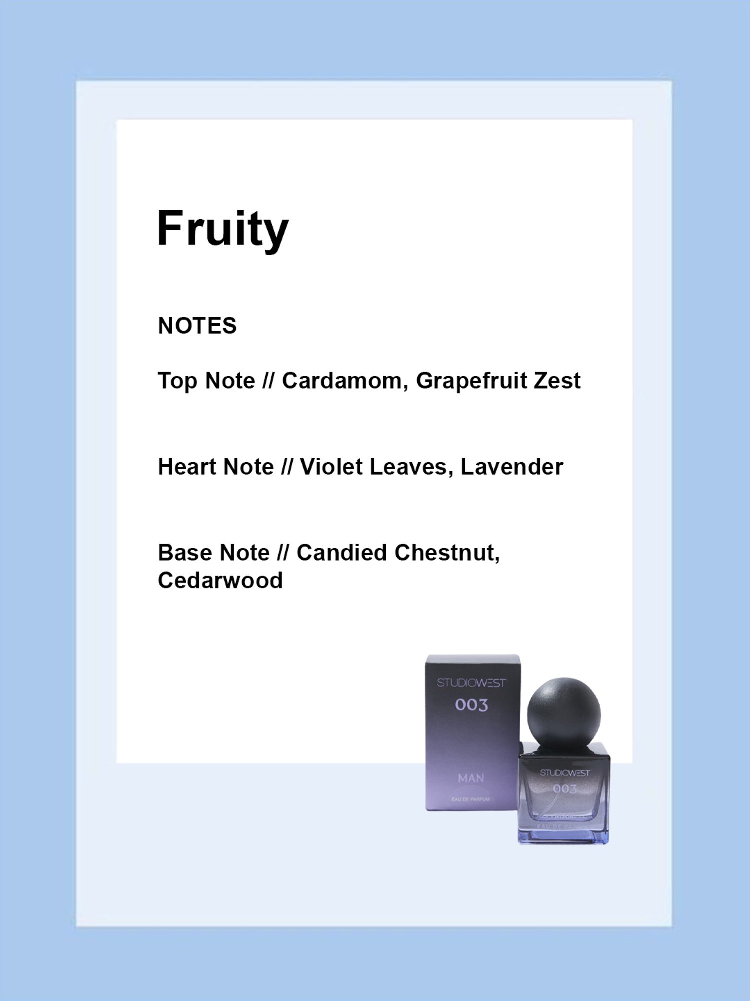 Studiowest by Westside 003 Eau de Parfum for Man - 25 ml