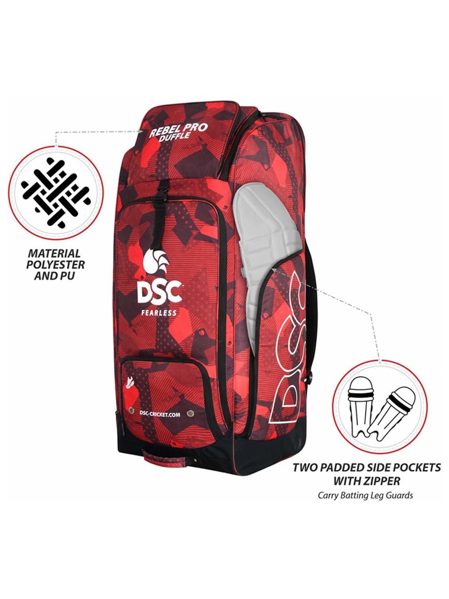 DSC Cricket Rebel Pro Duffle Kit Bag Size - Free Size