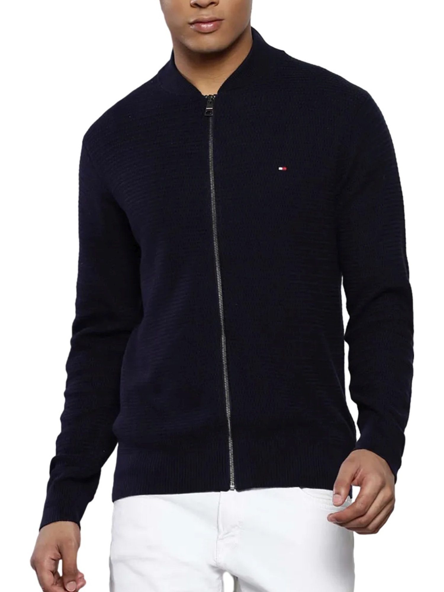 Tommy Hilfiger Desert Sky Cotton Regular Fit Self Pattern Sweater