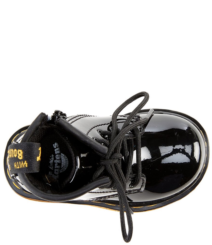 Dr. Martens Girls' Zip-Up Patent Leather Combat Boots (Infant)