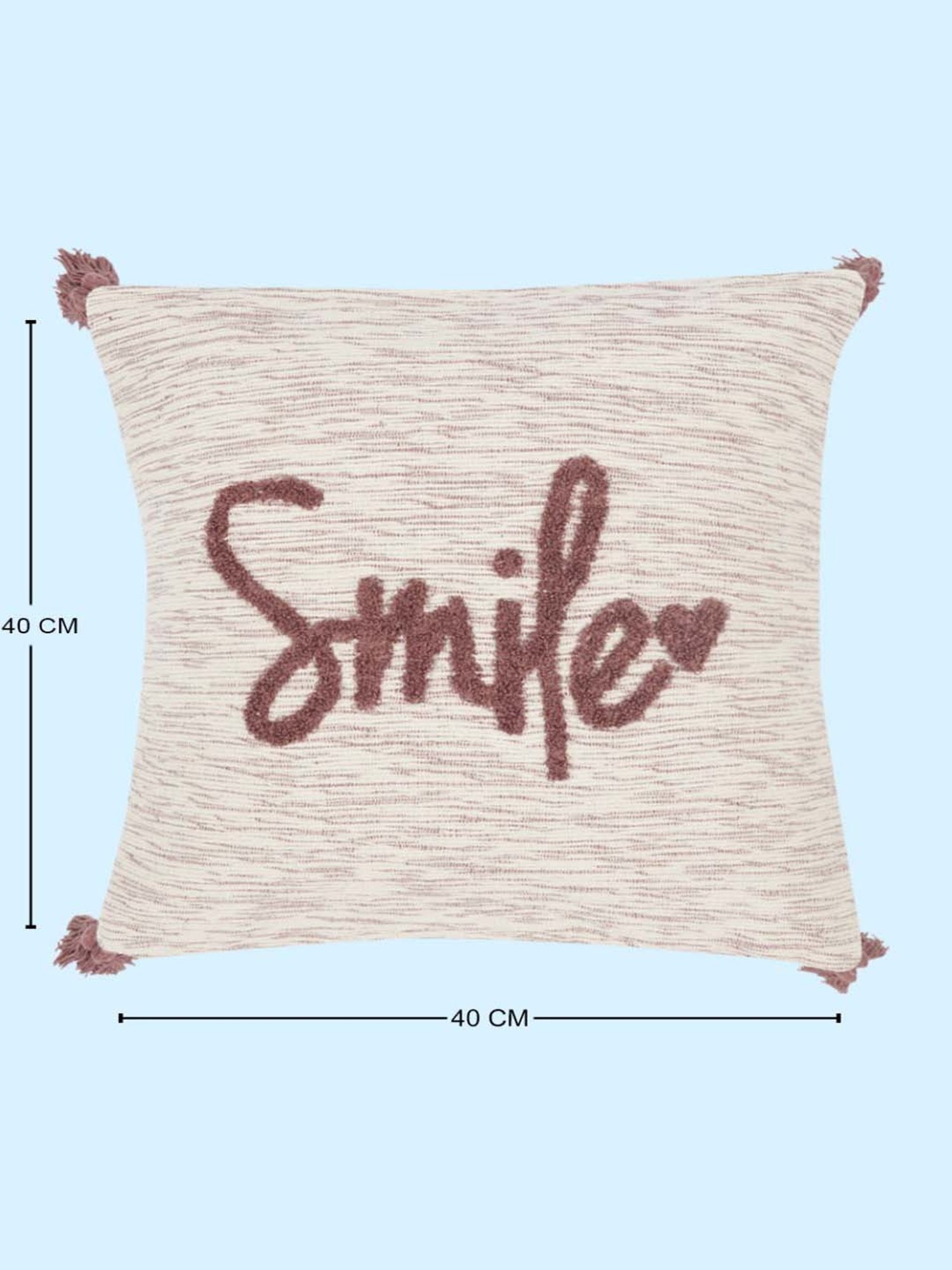 Living Scapes by Pantaloons Beige Cotton Cushion Cover