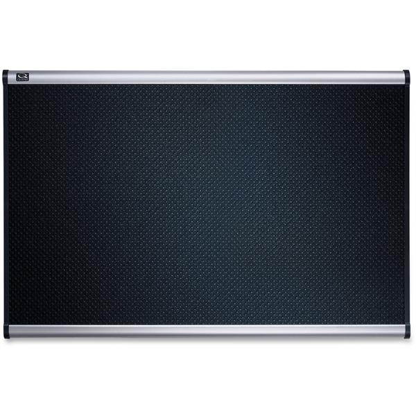 Quartet Embossed Bulletin Board Hi-Density Foam 48 x 36 Black Aluminum Frame