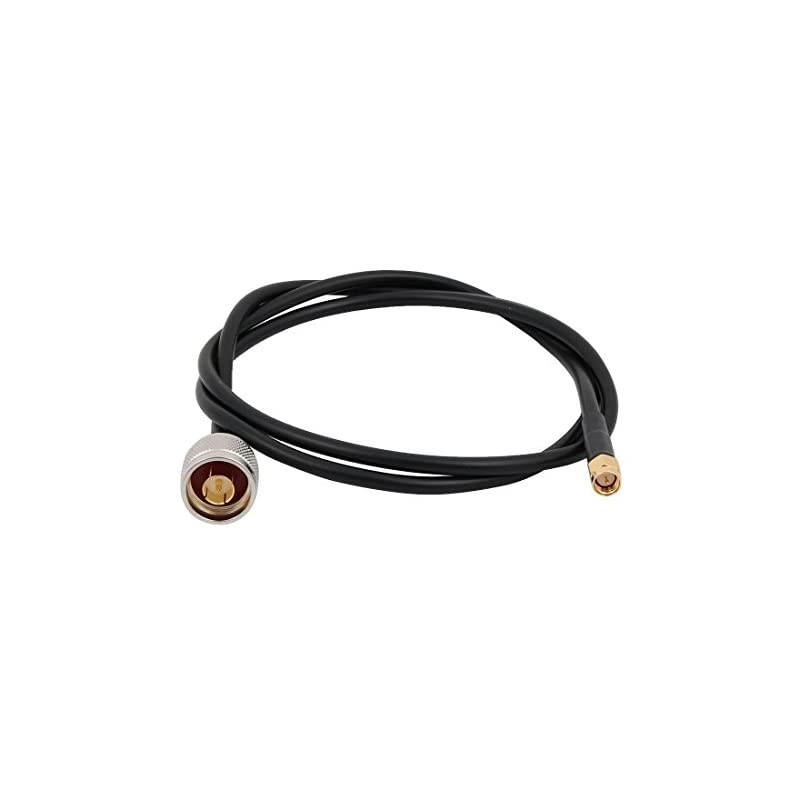 1M33FT N Type Male to SMA Male Test Antenna Coaxial RG58 Cable Connector AdapterBlack50 OhmRG581MN