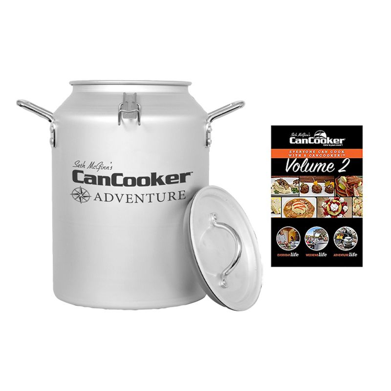 CanCooker Adventure Multipurpose Outdoor Camping Home Convection Steam Cooker, 4 Gallons and Recipe Cookbook Volume 2