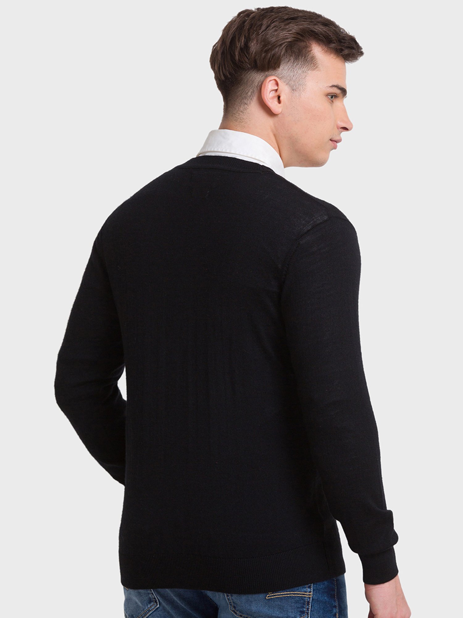 ColorPlus Black Tailored Fit Cardigan