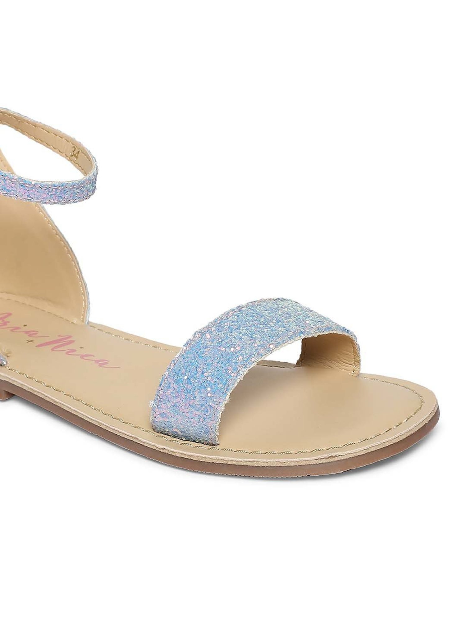 Aria Nica Kids Spark Lavender & Beige Ankle Strap Sandals