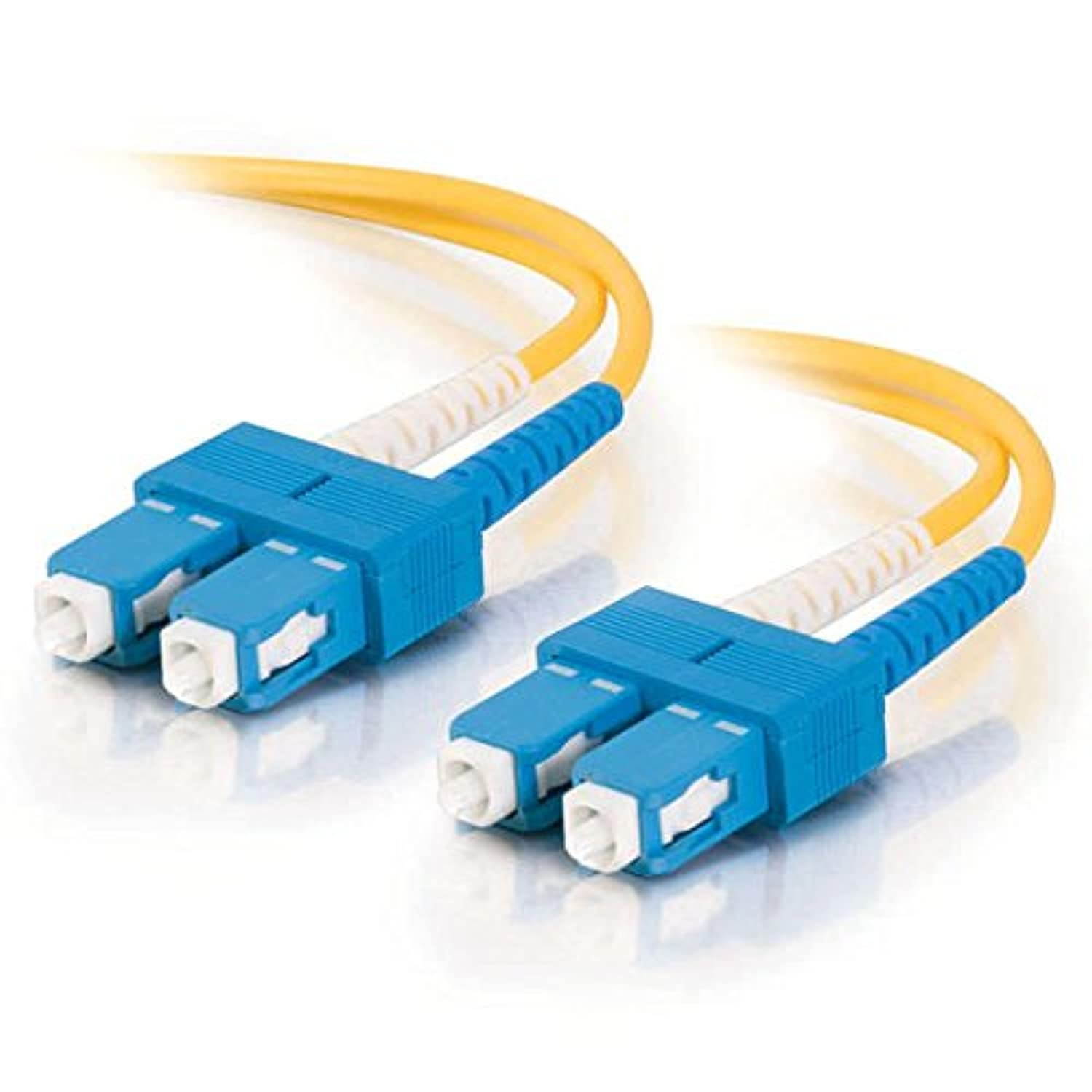 C2G/Cables to Go 34665 SC/SC LSZH Duplex 9/125 Single-Mode Fiber Patch Cable (1 Meter, Yellow)