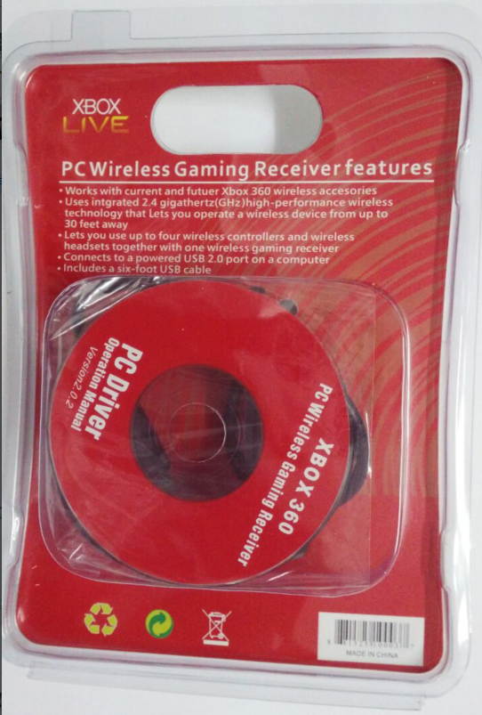 USB Wireless Receiver compatible with Xbox 360 Controllers for PC Gaming and Steam Platforms