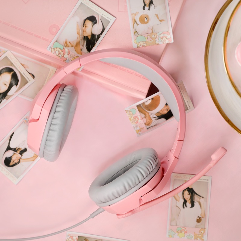 HyperX Cloud Stinger Head-mounted Gaming Headset with Noise Reduction Microphone for PC Game Console Cellphone Pink