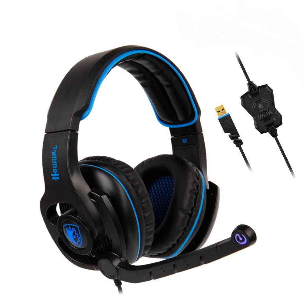 SADES SA923 USB Gaming Headset Gamer Headphones Bass Virtual 7.1 Surround Sound