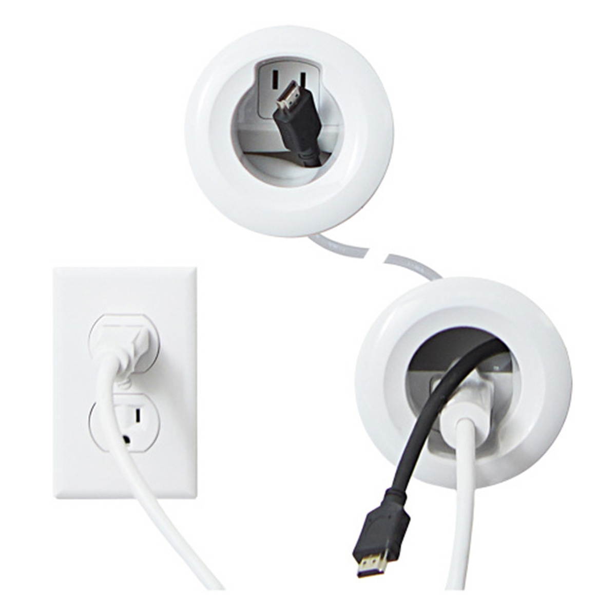 SANUS WSIWP1-W1 Wireless Speakers In-Wall Power Kit Cable Management Hides Cables Behind Wall