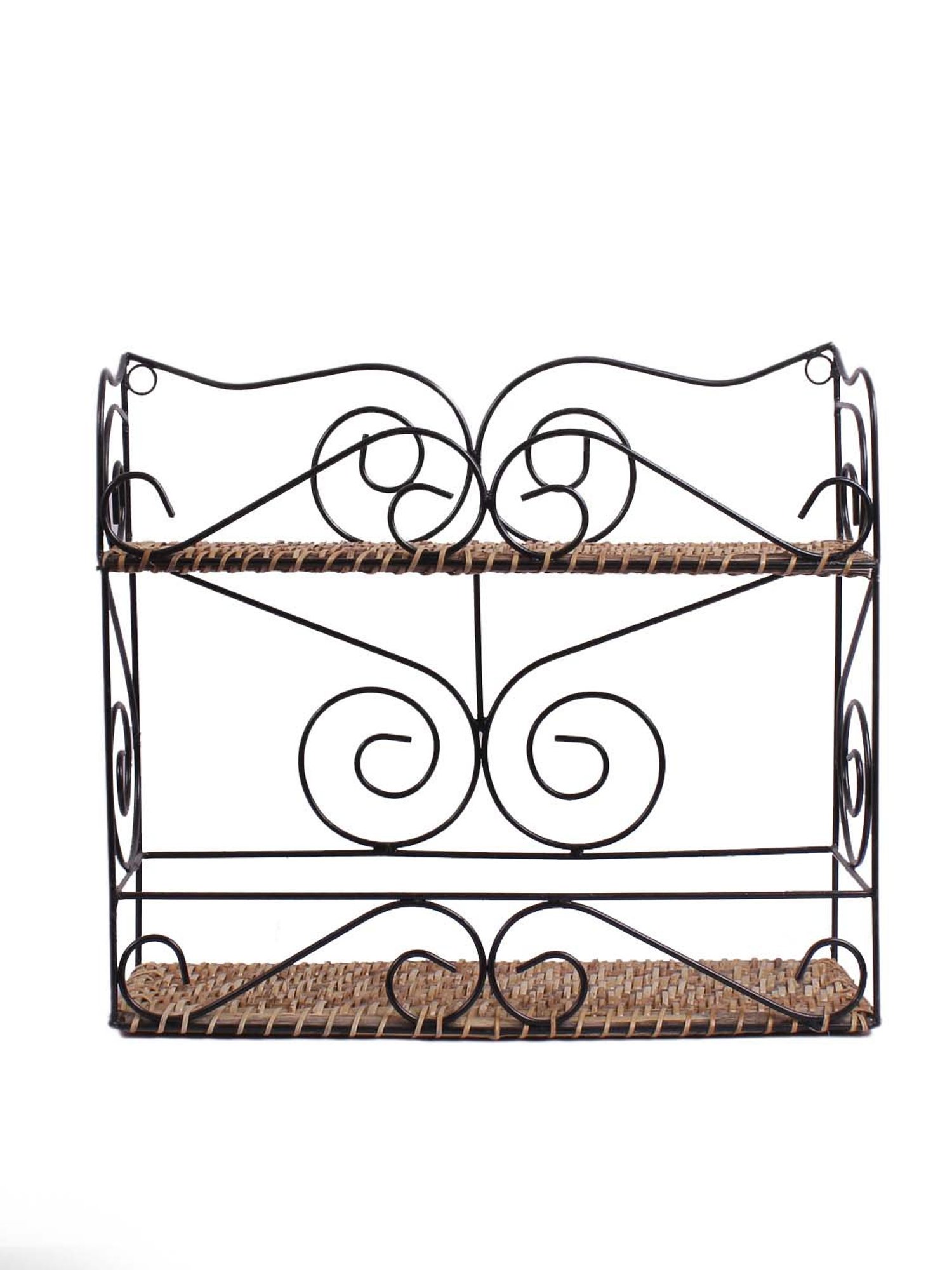 Art Street Black Mdf Jharokha Jali Square Hanging Ornaments Wall Art - Set of 4