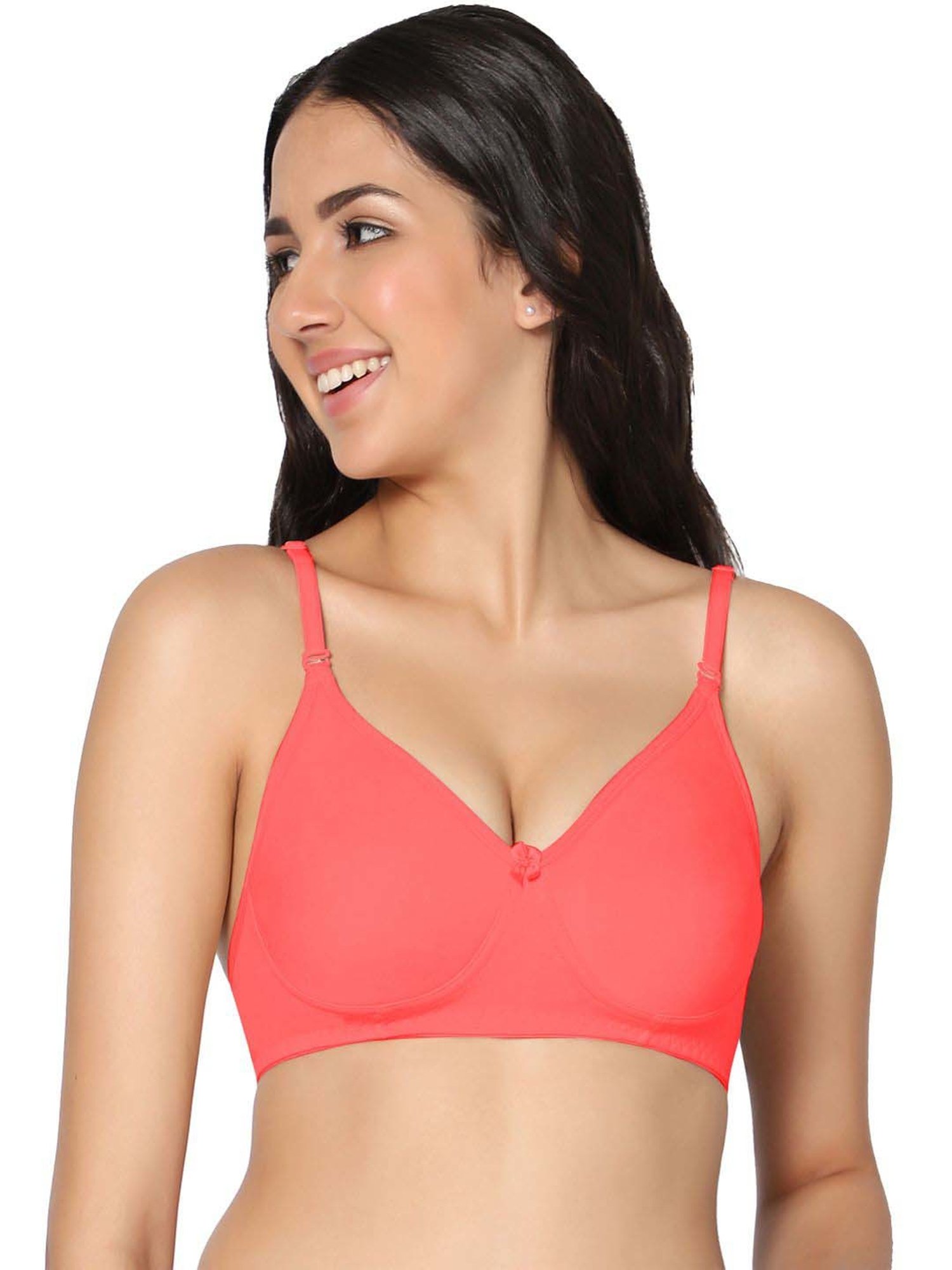 IN CARE Red & Green Cotton T-Shirt Bras - Pack Of 2