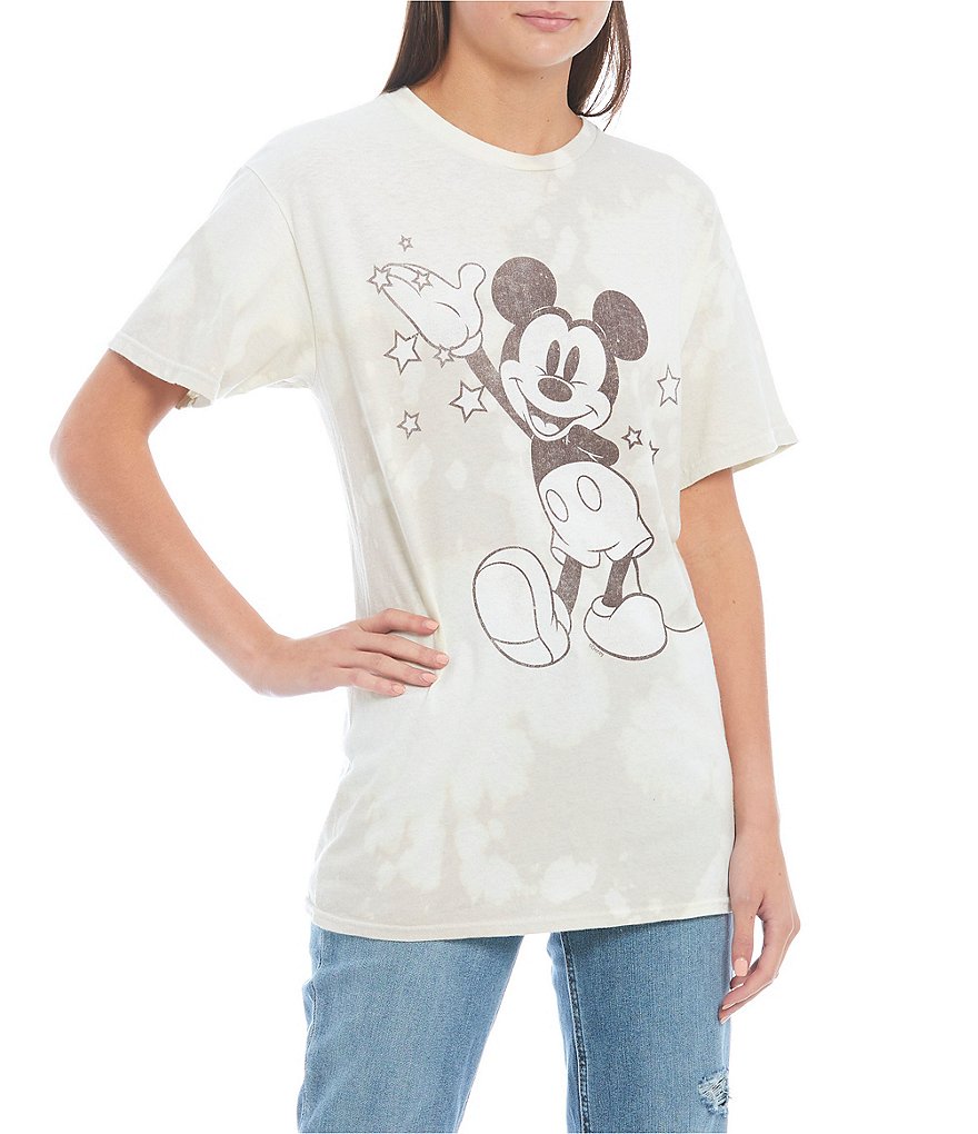Junk Food Tie Dye Waving Mickey Short Sleeve Graphic Tee
