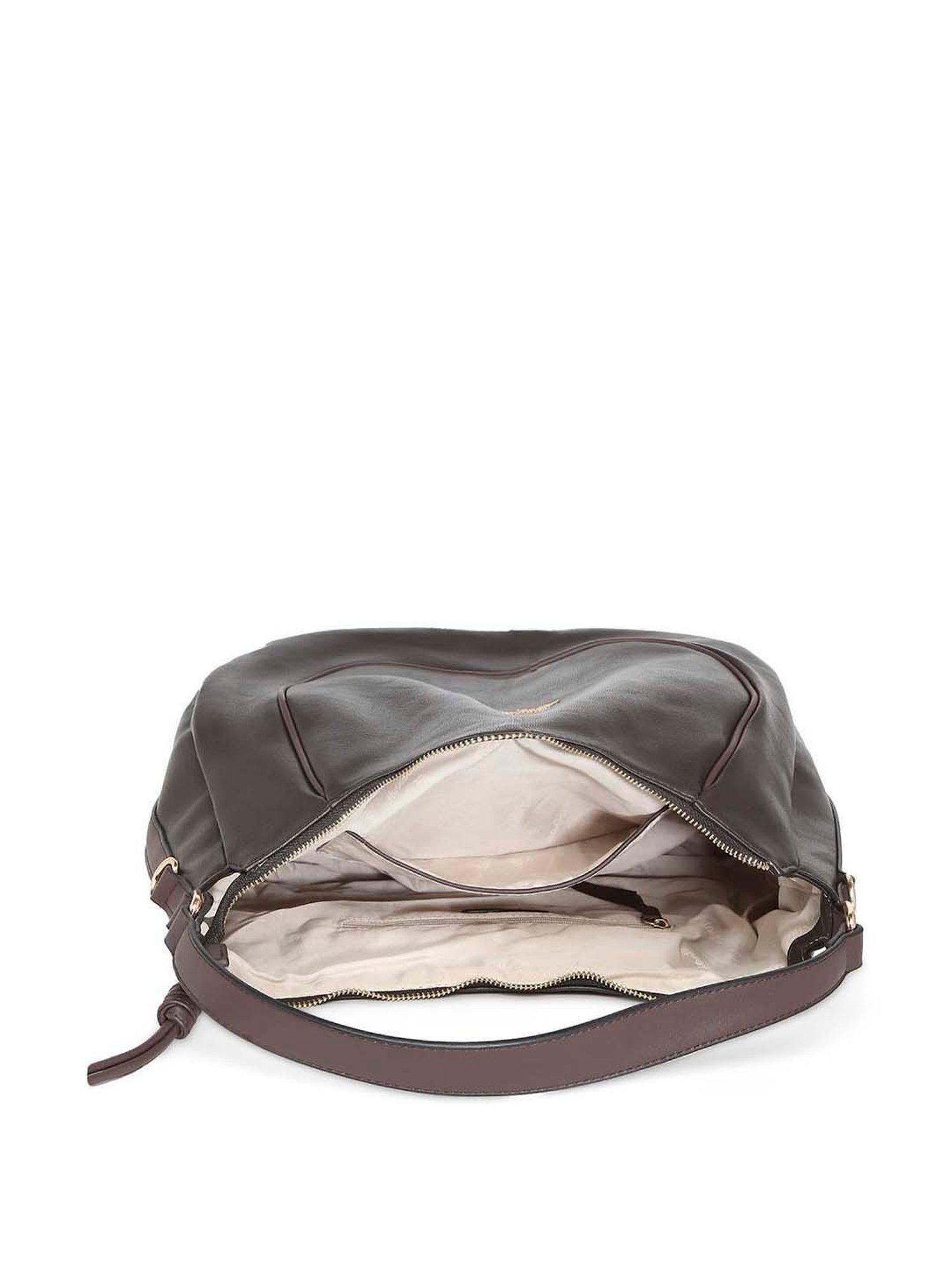 Marina Galanti Brown Solid Medium Hobo Handbag