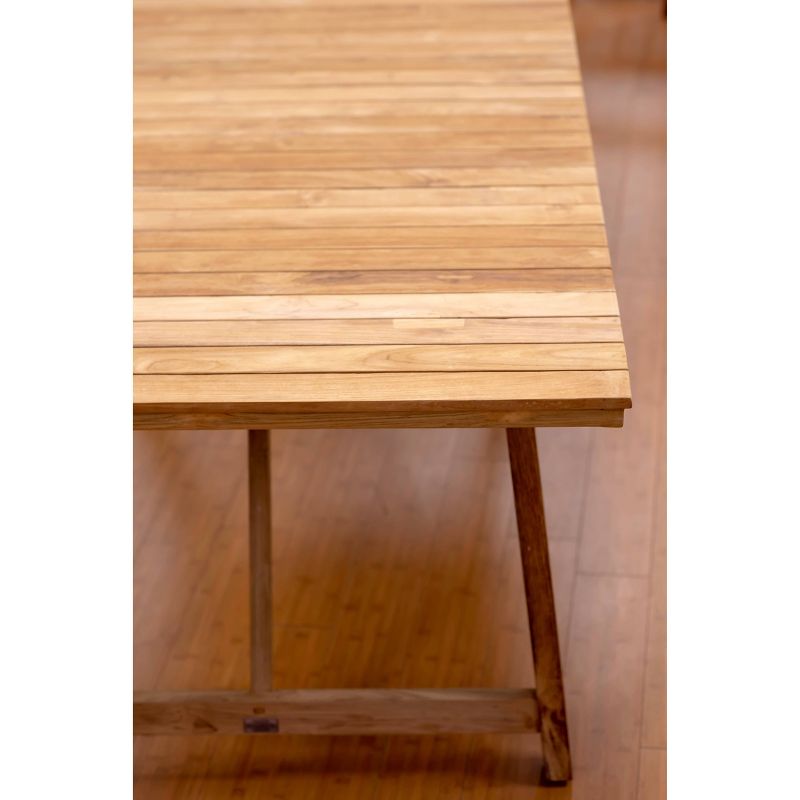 Claire 9pc Reclaimed Teak & Sling Rectangular Patio Dining Set Black - Amazonia