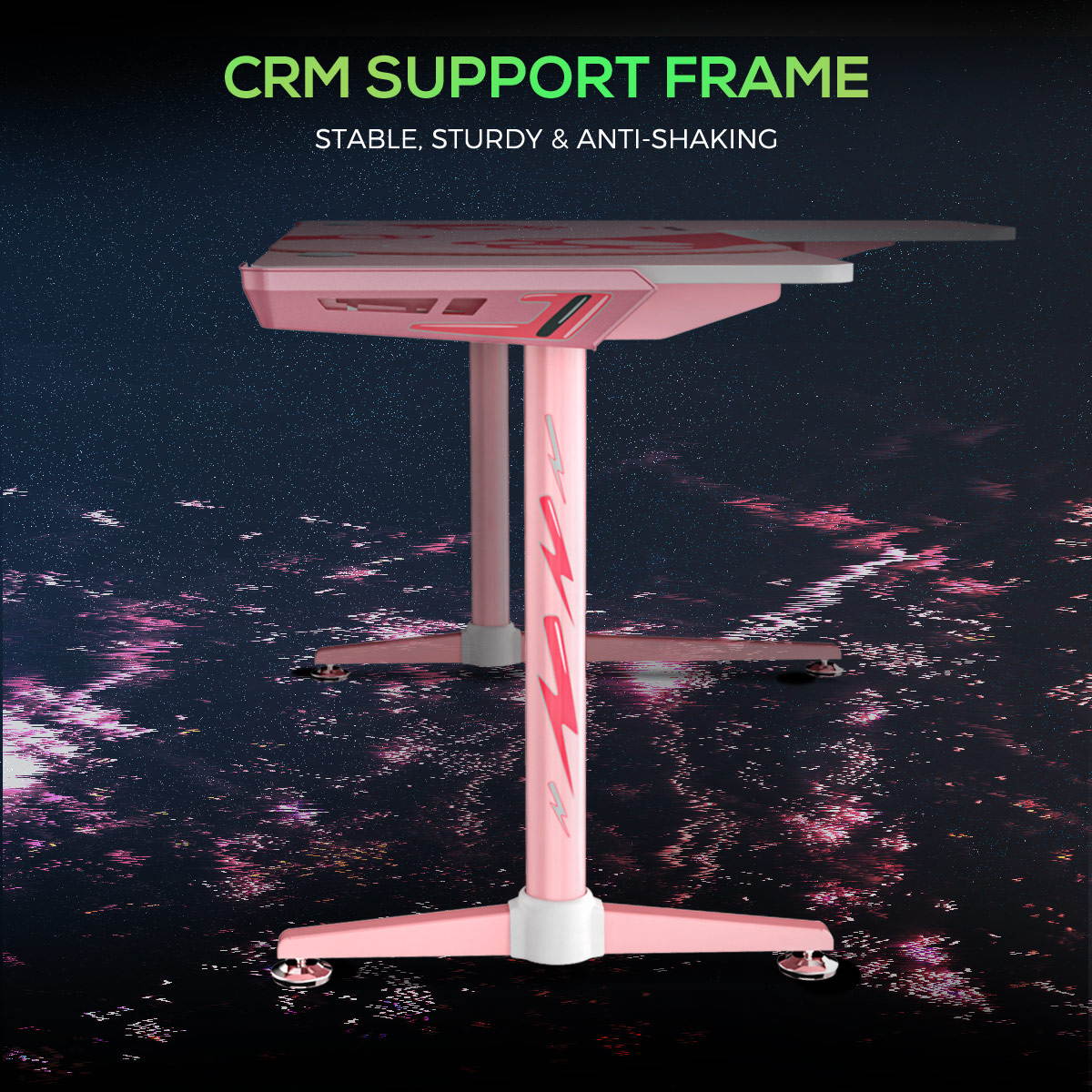 Eureka Ergonomic Gaming 60" X 43" L-Shaped Pinky Computer Desk, Right