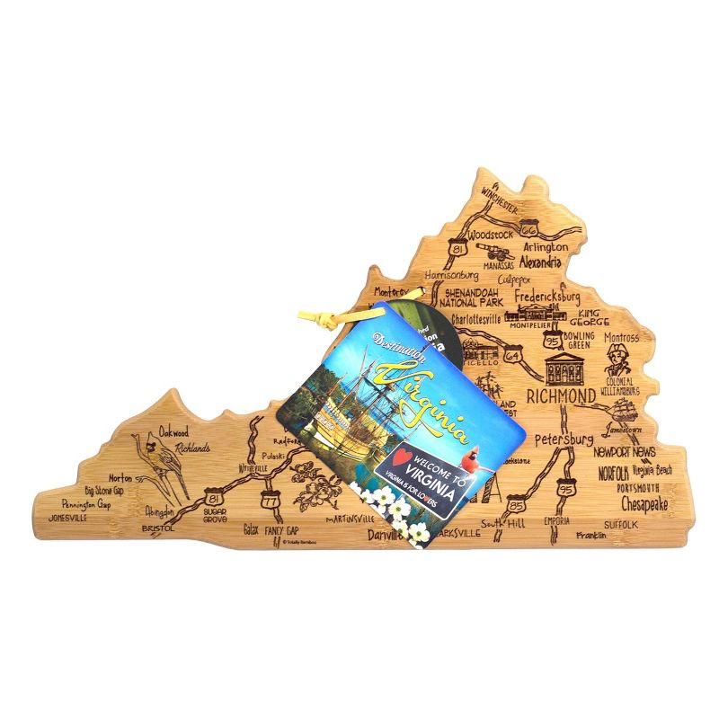 Picnic at Ascot Bamboo Butcher Block  13" x 13"