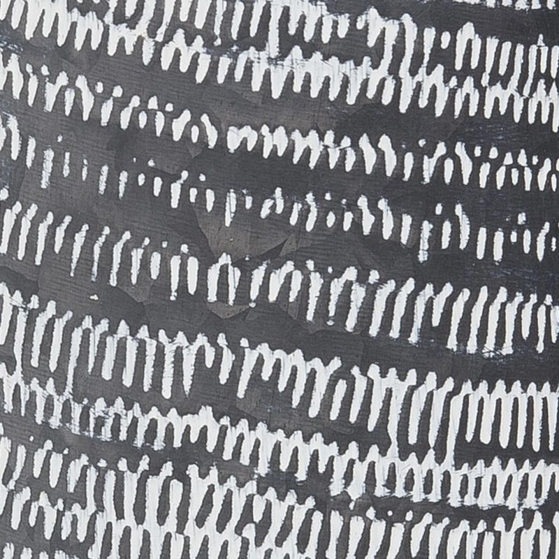 Distressed Whitewashed Patterned Metal Decorative Vase - Foreside Home & Garden