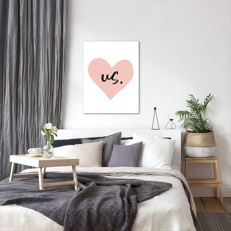 Americanflat Relax Pink by Word Up Creative Wall Art Canvas - 11" x 14"