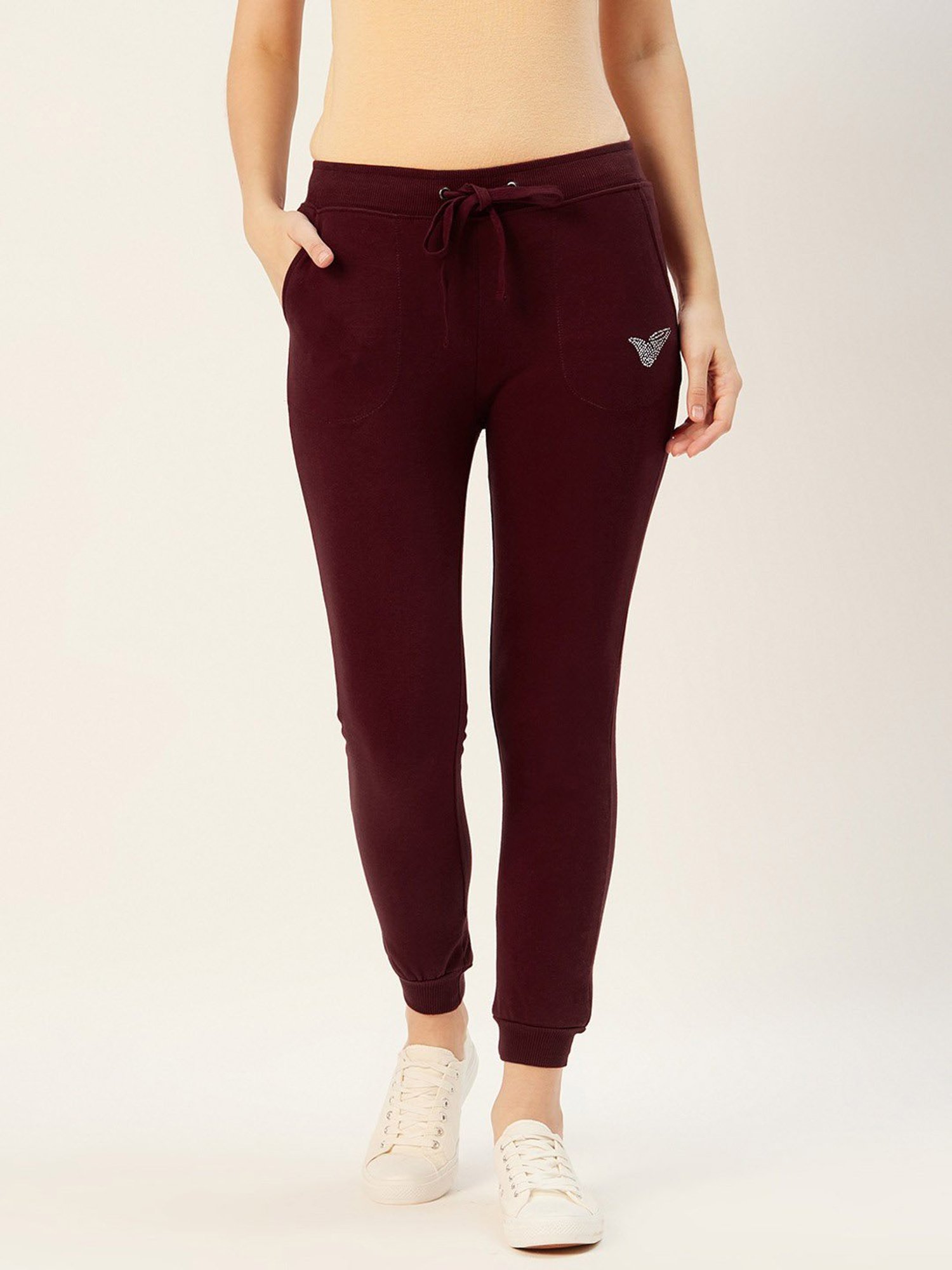 Sera Maroon Regular Fit Joggers