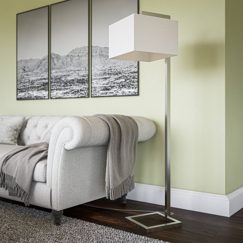 Kenroy Home Floor Lamp  - Brushed Steel