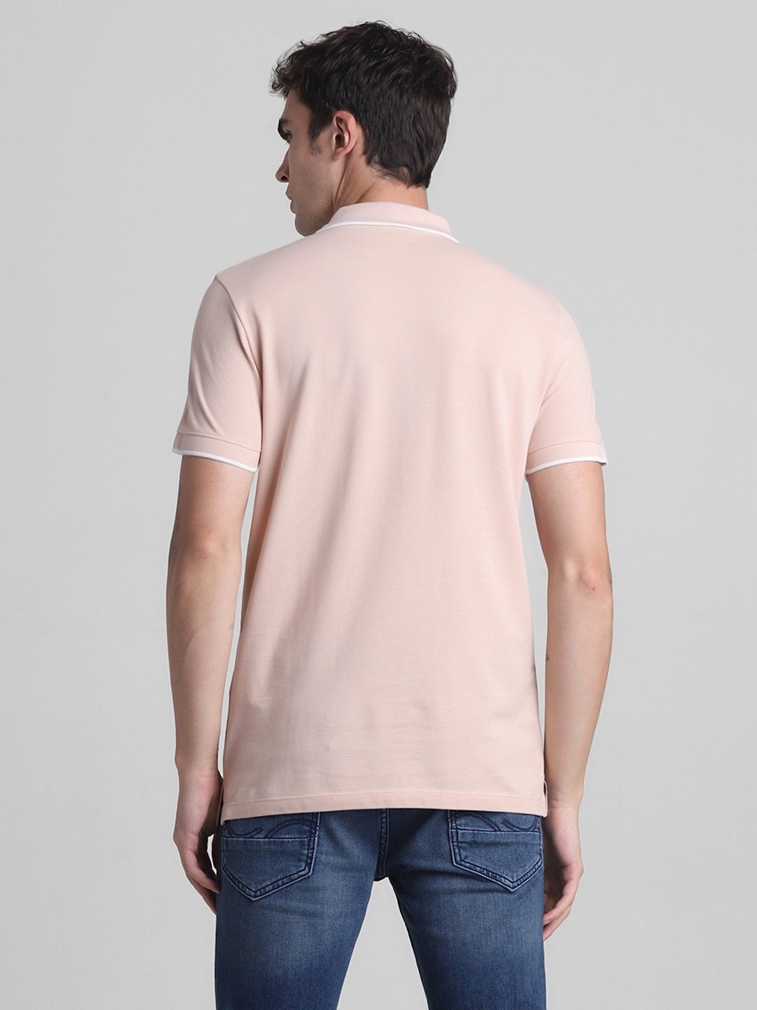 Jack & Jones Cameo Rose Cotton Slim Fit Polo T-Shirt