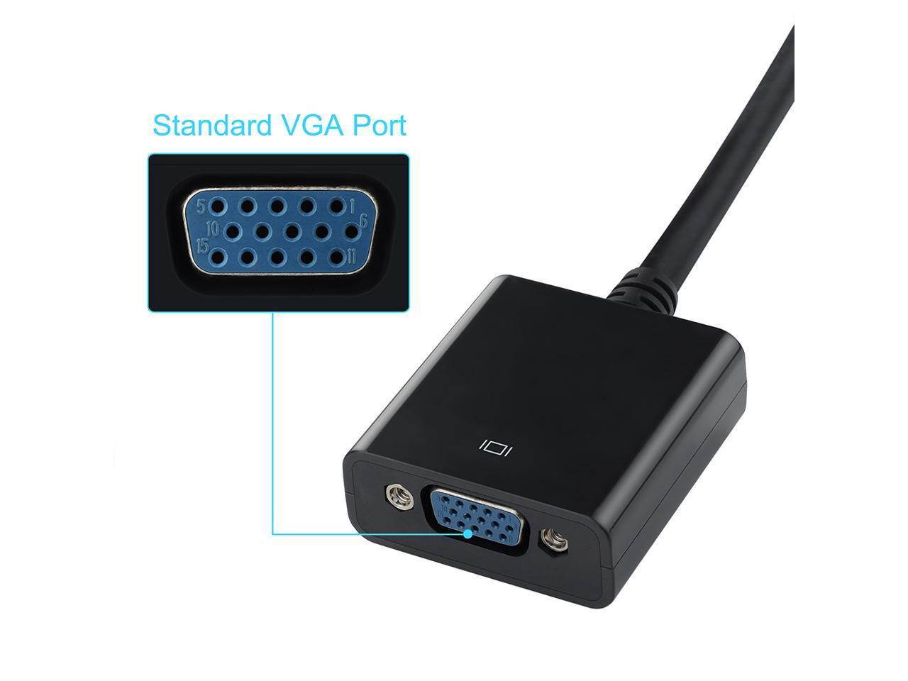 1080P DisplayPort DP To VGA Cable Male to Female Adapter