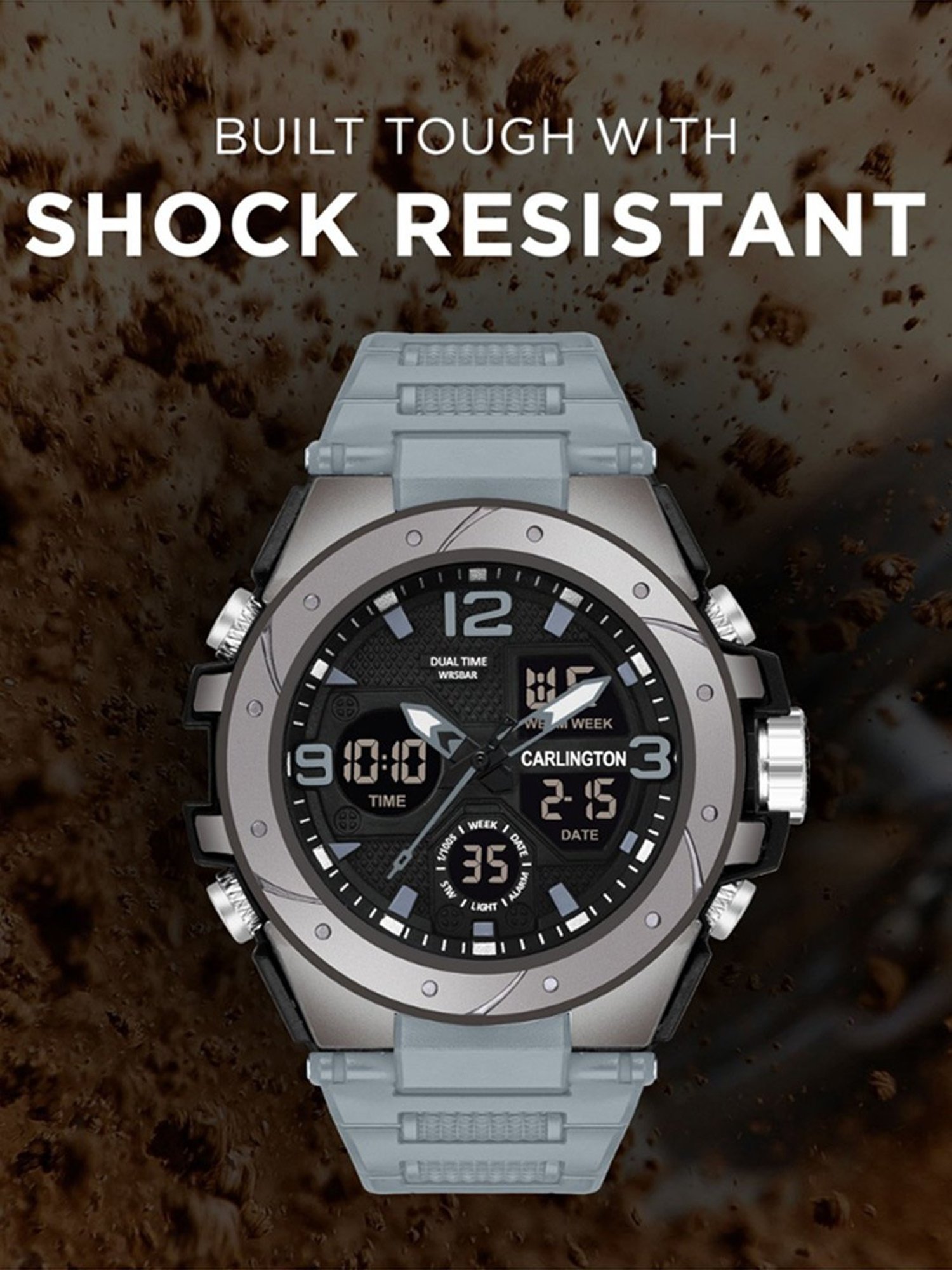 Carlington Endurance 9105 Grey Chronograph Watch for Men