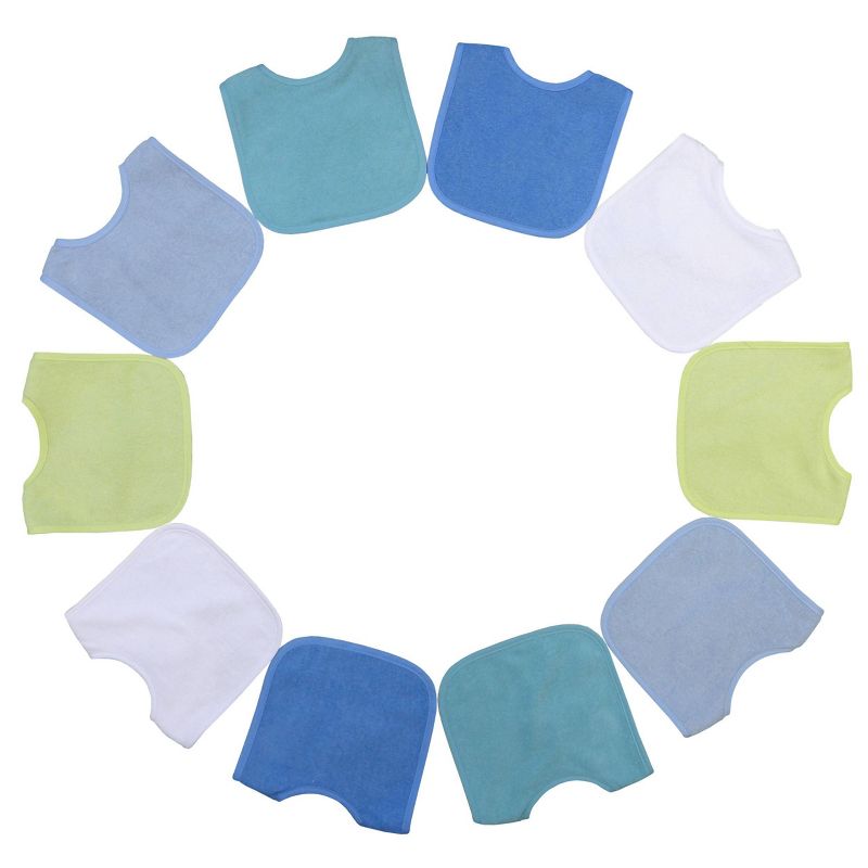 Neat Solutions Water-Resistant Lined Infant Bib Set Boy - 10pk