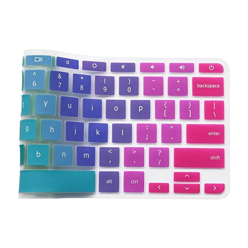 Keyboard Cover Compatible for Acer Chromebook R11 CB3-131, Acer Premium R11 11.6" Convertible 2-in-1 Chromebook, Acer Chromebook R 13 CB5-312T, Acer Chromebook 14, Acer Chromebook 15 (Rainbow