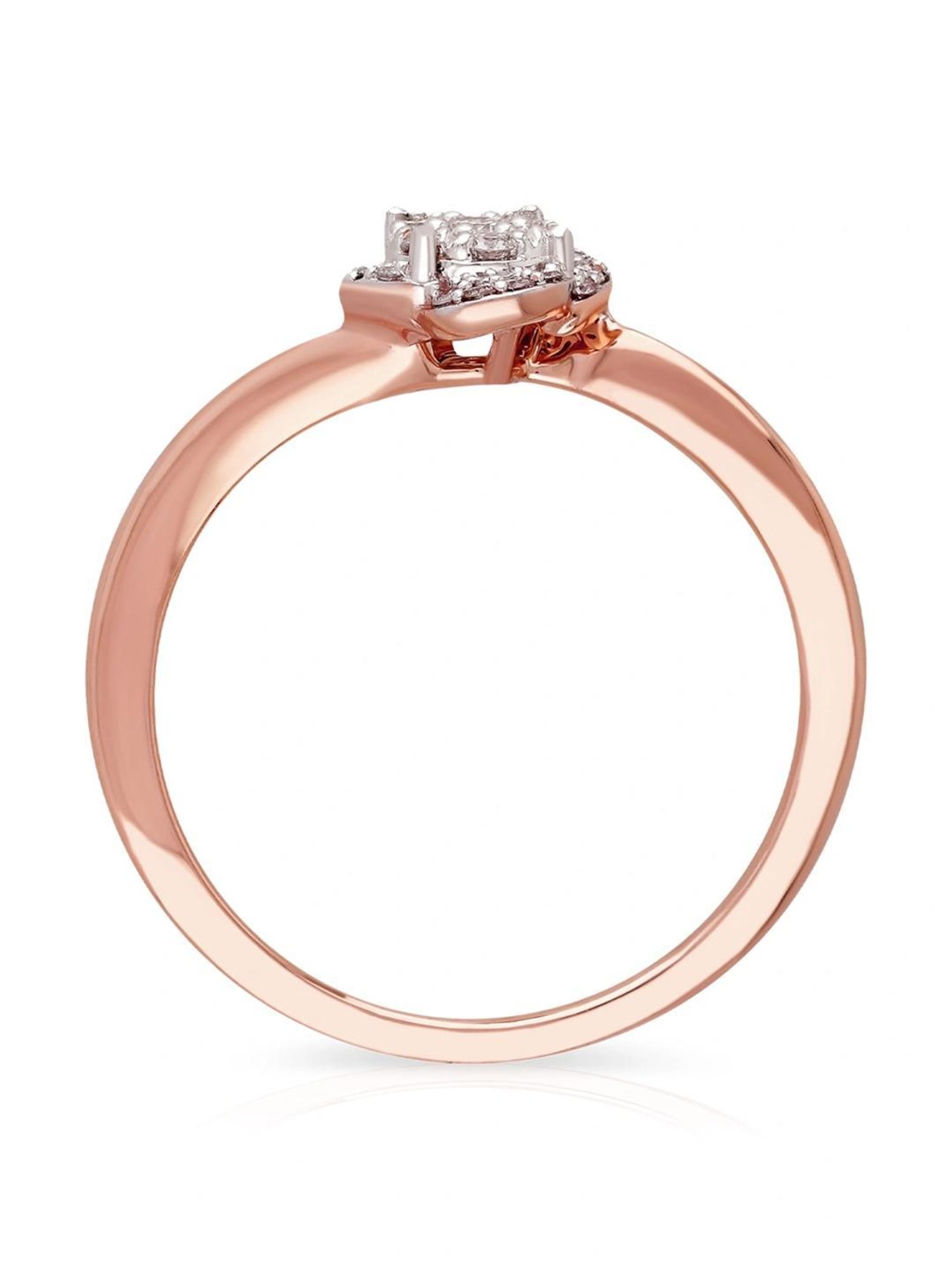 Mia By Tanishq Nature's Finest 14k Yellow Zigzag Treasures Gold Diamond Ring